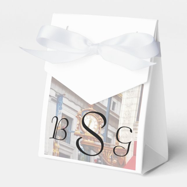 Pittsburgh PA - Meet Me Under the Clock Wedding Favour Box (Front Side)