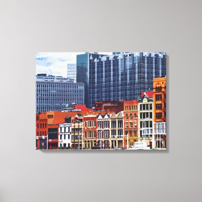 Pittsburgh PA Skyline Closeup Canvas Print (Front)