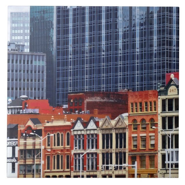 Pittsburgh PA Skyline Closeup Tile (Front)