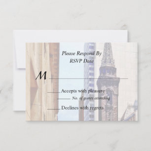 Pittsburgh PA Smithfield St Near Smithfield Church RSVP Card