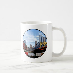 Pittsburgh PA - Train By Smithfield St Bridge Coffee Mug