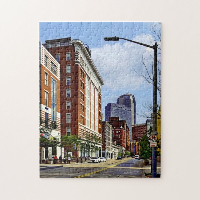 Pittsburgh PA - View Down Ninth Street Jigsaw Puzzle (Vertical)