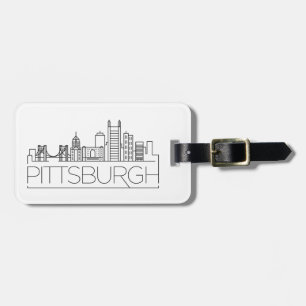 Pittsburgh, Penn Stylised City Skyline Luggage Tag