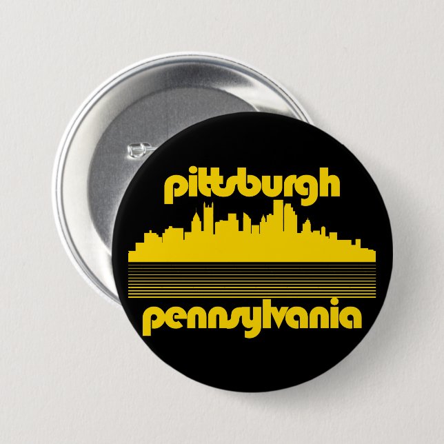 Pittsburgh Pennsylvania 7.5 Cm Round Badge (Front & Back)