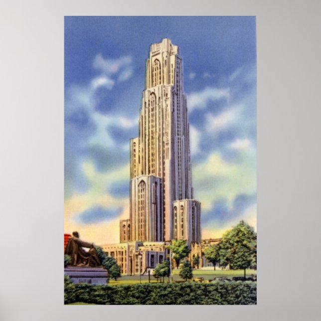 Pittsburgh Pennsylvania Cathedral of Learning Poster (Front)