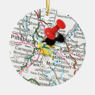 Pittsburgh, Pennsylvania Ceramic Tree Decoration