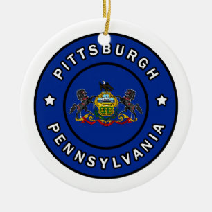 Pittsburgh Pennsylvania Ceramic Tree Decoration