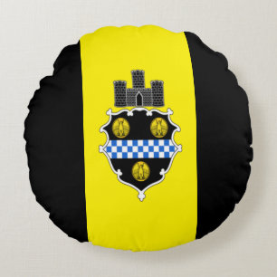 Pittsburgh (Pennsylvania) City flag   Round Cushion