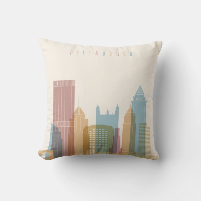 Pittsburgh, Pennsylvania | City Skyline Cushion (Front)