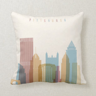 Pittsburgh, Pennsylvania   City Skyline Cushion