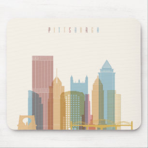 Pittsburgh, Pennsylvania   City Skyline Mouse Mat
