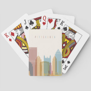 Pittsburgh, Pennsylvania   City Skyline Playing Cards