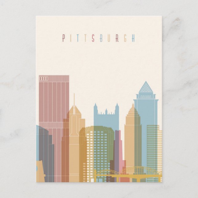 Pittsburgh, Pennsylvania | City Skyline Postcard (Front)