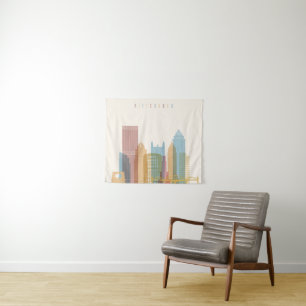 Pittsburgh, Pennsylvania   City Skyline Tapestry