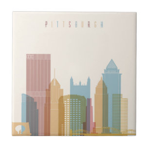 Pittsburgh, Pennsylvania City Skyline Tile