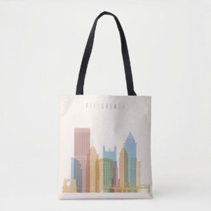 Pittsburgh, Pennsylvania City Skyline Tote Bag