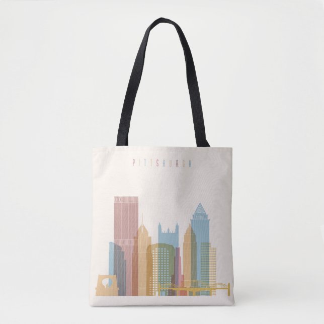 Pittsburgh, Pennsylvania | City Skyline Tote Bag (Front)