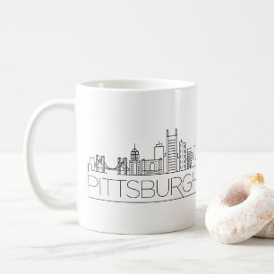 Pittsburgh, Pennsylvania   City Stylized Skyline Coffee Mug