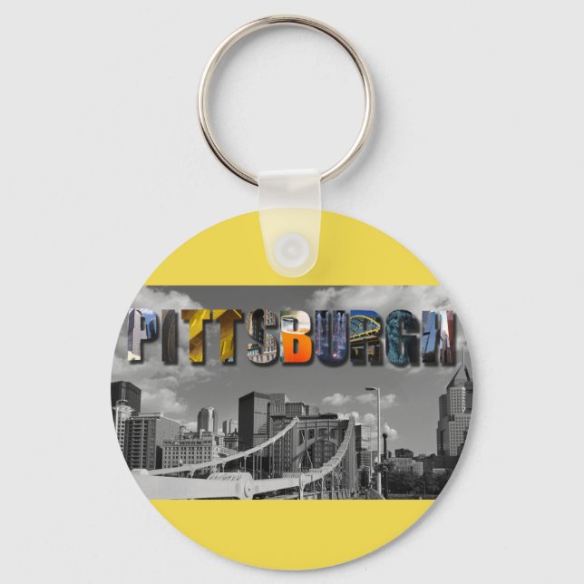 Pittsburgh Pennsylvania City Travel Photos Key Ring (Front)
