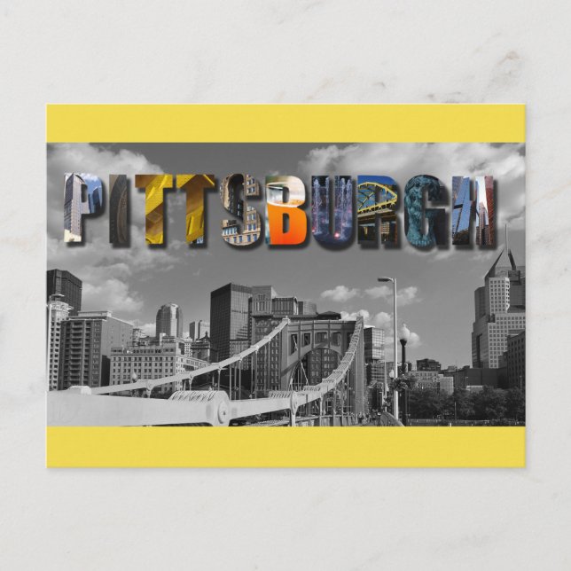 Pittsburgh Pennsylvania City Travel Photos Postcard (Front)