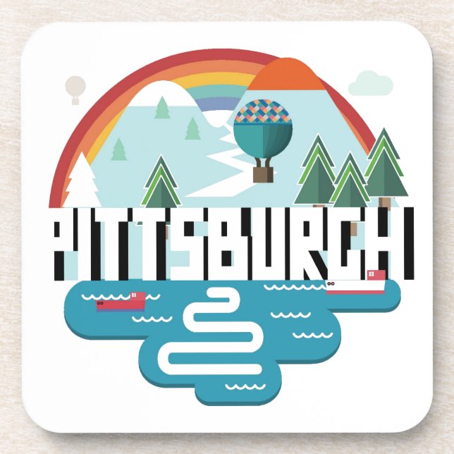 Pittsburgh, Pennsylvania | Cityscape Design Coaster (Front)