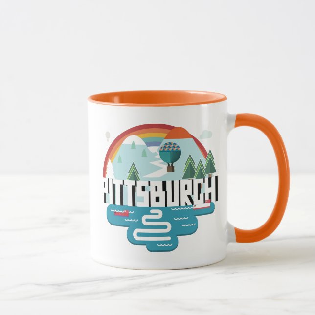 Pittsburgh, Pennsylvania | Cityscape Design Mug (Right)