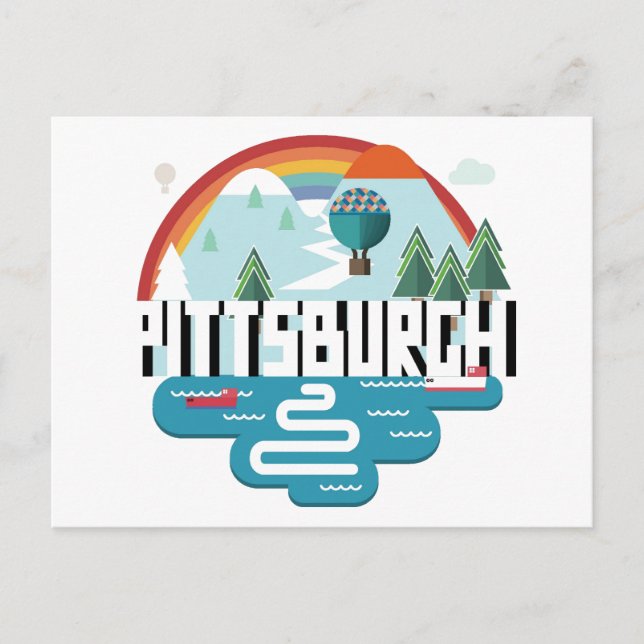 Pittsburgh, Pennsylvania | Cityscape Design Postcard (Front)