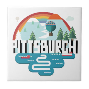 Pittsburgh, Pennsylvania Cityscape Design Tile