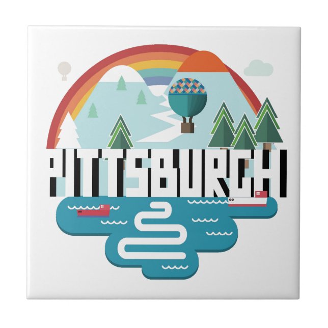 Pittsburgh, Pennsylvania | Cityscape Design Tile (Front)
