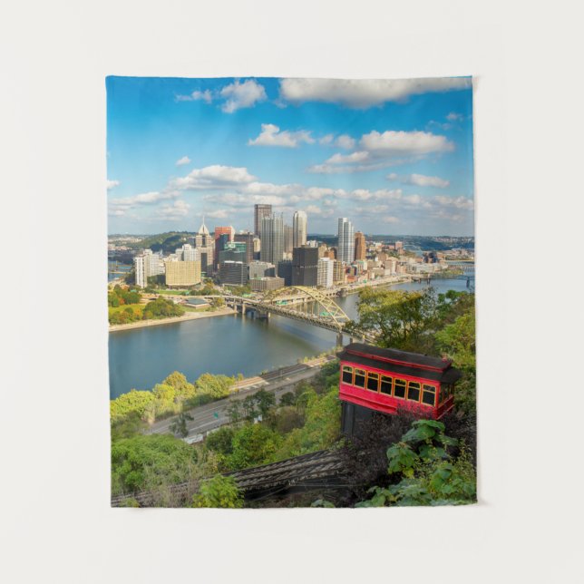 Pittsburgh Pennsylvania Duquesne Incline View Tapestry (Front)