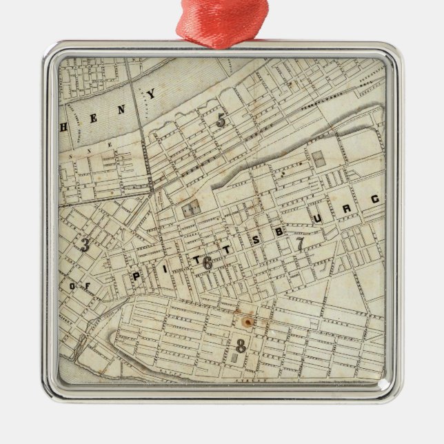 Pittsburgh, Pennsylvania Metal Tree Decoration (Front)