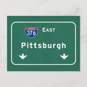 Pittsburgh Pennsylvania pa Interstate Highway : Postcard