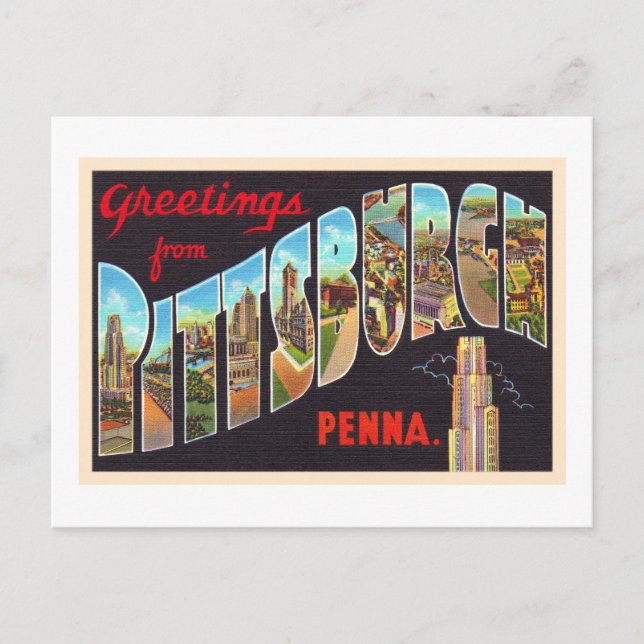 Pittsburgh Pennsylvania PA  Large Letter Postcard (Front)