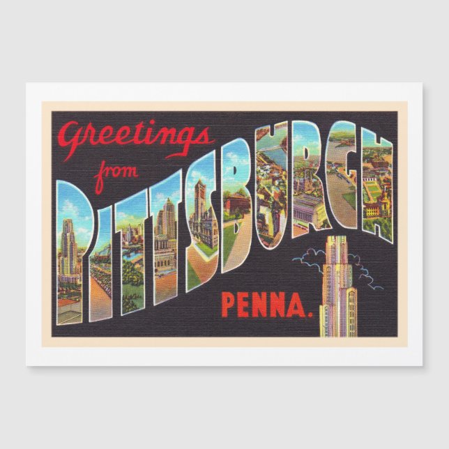 Pittsburgh Pennsylvania PA  Large Letter Postcard (Front)