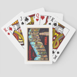 Pittsburgh Pennsylvania PA  Large Letter Postcard Playing Cards