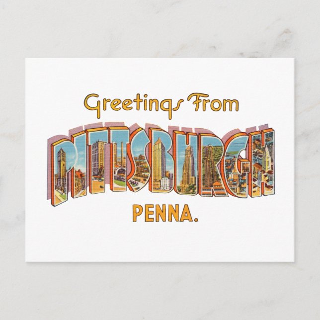 Pittsburgh Pennsylvania Postcard (Front)