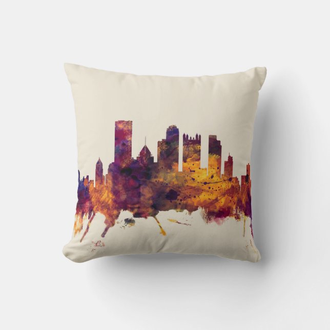 Pittsburgh Pennsylvania Skyline Cushion (Front)