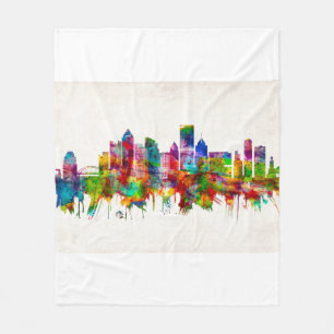 Pittsburgh Pennsylvania Skyline Fleece Blanket