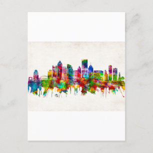 Pittsburgh Pennsylvania Skyline Holiday Postcard