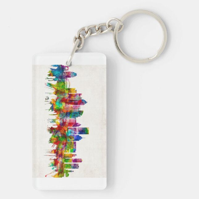 Pittsburgh Pennsylvania Skyline Key Ring (Back)