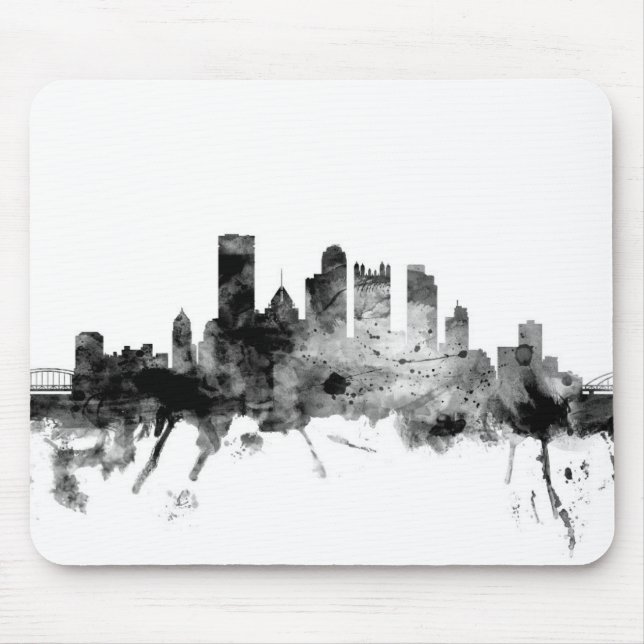 Pittsburgh Pennsylvania Skyline Mouse Mat (Front)