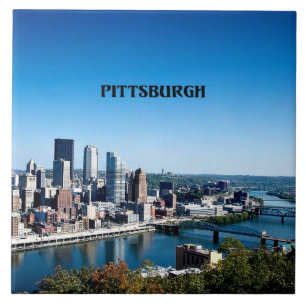 Pittsburgh, Pennsylvania skyline photograph Tile