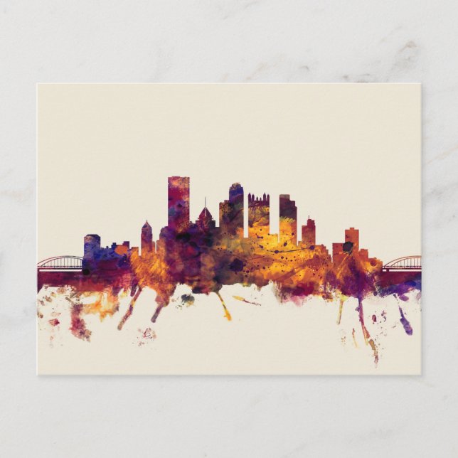 Pittsburgh Pennsylvania Skyline Postcard (Front)