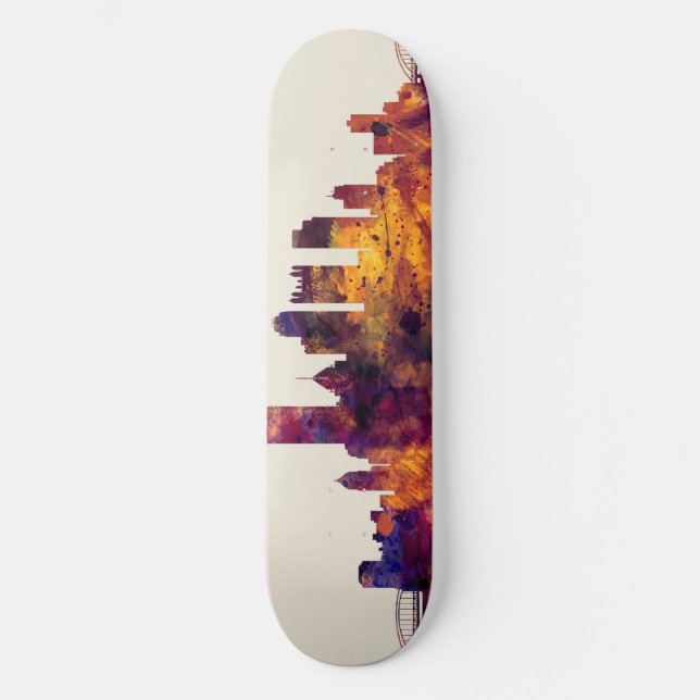Pittsburgh Pennsylvania Skyline Skateboard (Front)