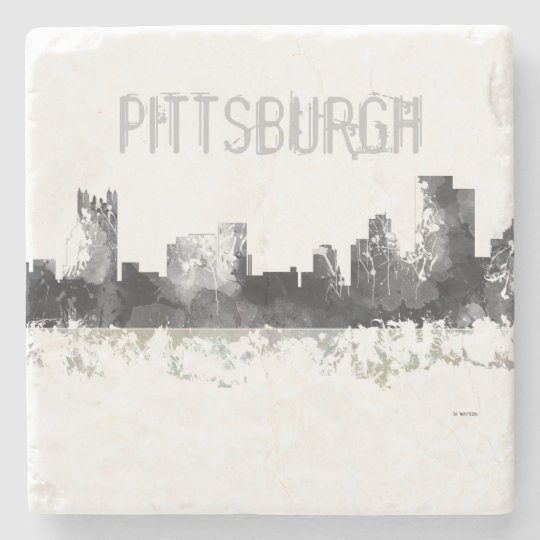 PITTSBURGH PENNSYLVANIA SKYLINE - Stone Coaster