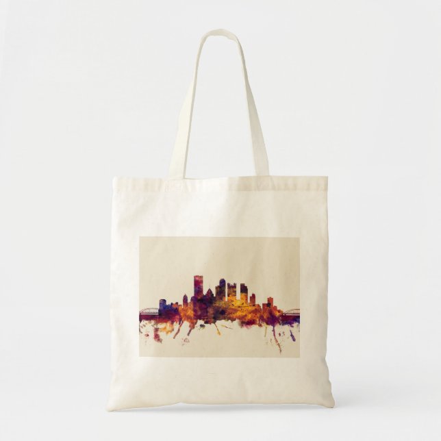 Pittsburgh Pennsylvania Skyline Tote Bag (Front)