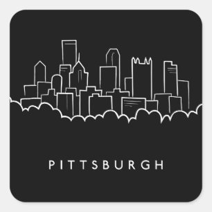 Pittsburgh Pennsylvania Square Sticker