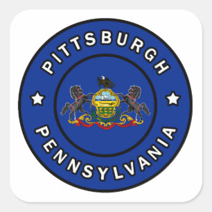 Pittsburgh Pennsylvania Square Sticker