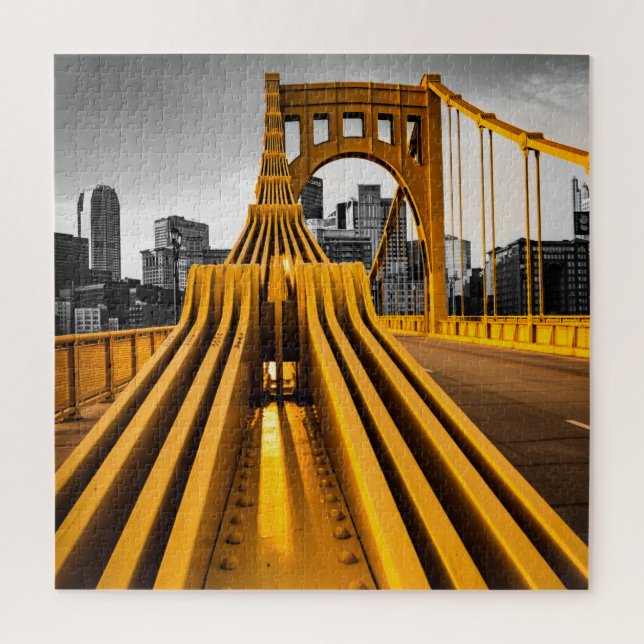 Pittsburgh Pennsylvania Steel City Skyline Bridge  Jigsaw Puzzle (Vertical)