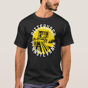 Pittsburgh Pennsylvania Steel City Skyline Bridge  T-Shirt